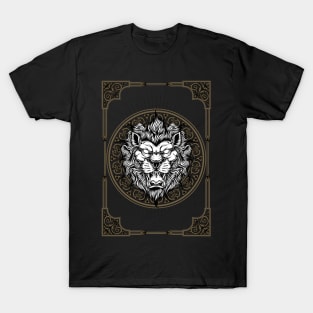 Lion Head With Classic Frame Ornaments T-Shirt